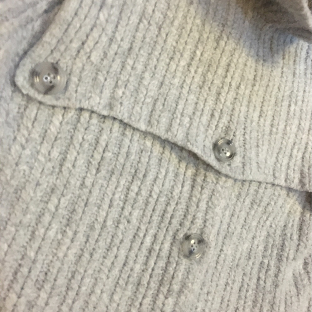 Rosetta Getty SMALL Light Grey knit layered turtleneck sweater & cardigan GUC - Picture 7 of 10